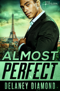 Almost Perfect book cover with Eiffel Tower and man